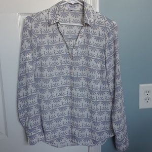 Express portofino Slim fit peacock print blouse